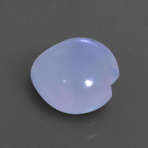 4.12カラットの天然青みがかったバイオレットカルセドニー（10.9×10.5 mm・透明）