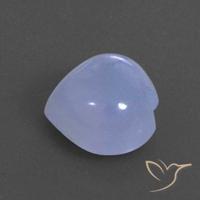 3.79カラットの天然青みがかったバイオレットカルセドニー（10.1×10.1 mm・透明）
