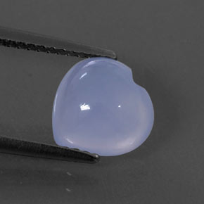 2.03カラットの天然ラベンダーブルーカルセドニー（8.8×8.8 mm・透明）