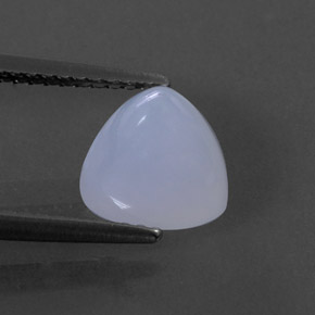 2.15カラットの天然ラベンダーブルーカルセドニー（8.2×8.1 mm・透明）