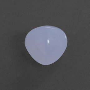 2.15カラットの天然ラベンダーブルーカルセドニー（8.2×8.1 mm・透明）