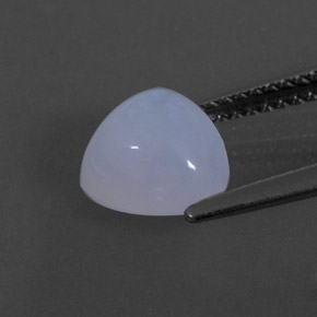 2.15カラットの天然ラベンダーブルーカルセドニー（8.2×8.1 mm・透明）