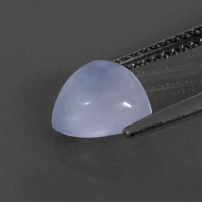 1.74カラットの天然ラベンダーブルーカルセドニー（8×8 mm・透明）