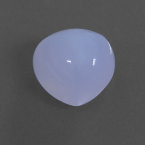 3.32カラットの天然ラベンダーブルーカルセドニー（9.2×9.1 mm・透明）