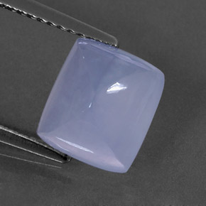 2.93カラットの天然ラベンダーブルーカルセドニー（9.3×8.3 mm・透明）