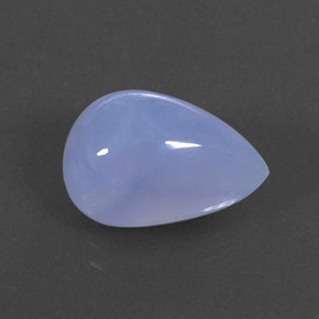 5.49カラットの天然ラベンダーブルーカルセドニー（13.3×9.3 mm・透明）