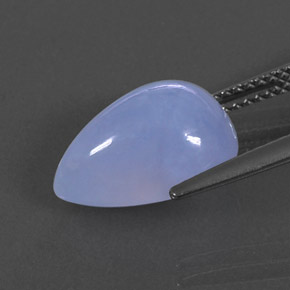 5.49カラットの天然ラベンダーブルーカルセドニー（13.3×9.3 mm・透明）