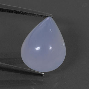5.59カラットの天然ラベンダーブルーカルセドニー（13.6×10.3 mm・透明）