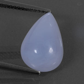 4.73カラットの天然ラベンダーブルーカルセドニー（14×9.4 mm・透明）