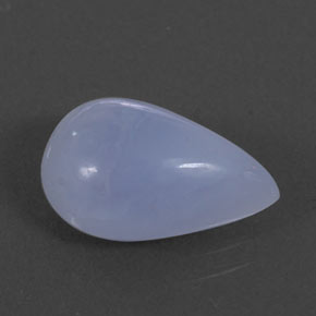 4.73カラットの天然ラベンダーブルーカルセドニー（14×9.4 mm・透明）