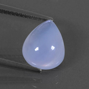 2.58カラットの天然ラベンダーブルーカルセドニー（10×8.2 mm・透明）