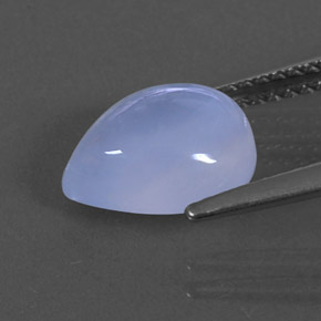 2.58カラットの天然ラベンダーブルーカルセドニー（10×8.2 mm・透明）