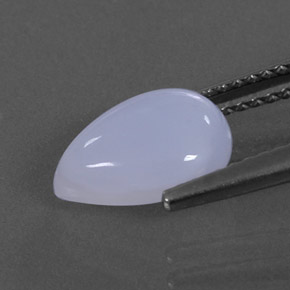 1.94カラットの天然ラベンダーブルーカルセドニー（10×7.2 mm・透明）