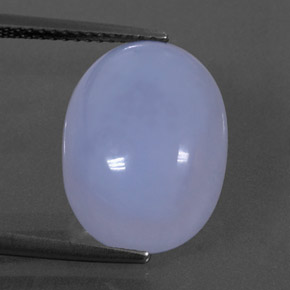 10.59カラットの天然ラベンダーブルーカルセドニー（16×12.1 mm・透明）