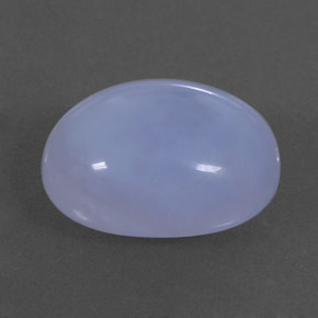 10.59カラットの天然ラベンダーブルーカルセドニー（16×12.1 mm・透明）