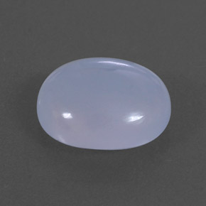 4.62カラットの天然ラベンダーブルーカルセドニー（12.5×10.5 mm・透明）