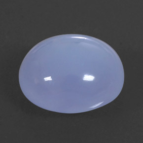 8.91カラットの天然ラベンダーブルーカルセドニー（14.2×12.3 mm・透明）