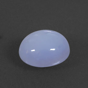 5.86カラットの天然ラベンダーブルーカルセドニー（12.1×10.1 mm・オーバルカット）