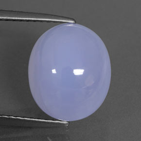 5.59カラットの天然ラベンダーブルーカルセドニー（11.8×10 mm・透明）