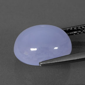 5.59カラットの天然ラベンダーブルーカルセドニー（11.8×10 mm・透明）