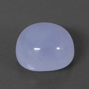 5.69カラットの天然ラベンダーブルーカルセドニー（11.5×10.2 mm・透明）
