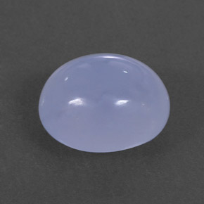 4.57カラットの天然ラベンダーブルーカルセドニー（11.5×10.3 mm・透明）