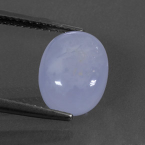 3.52カラットの天然ラベンダーブルーカルセドニー（11×8.6 mm・透明）