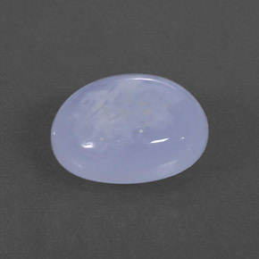 3.52カラットの天然ラベンダーブルーカルセドニー（11×8.6 mm・透明）