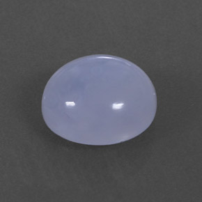 3.61カラットの天然ラベンダーブルーカルセドニー（10.3×9.3 mm・透明）