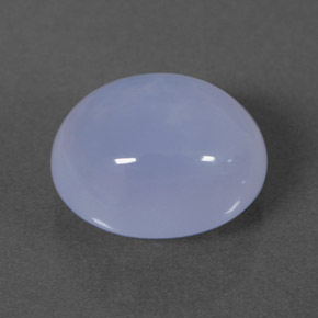 4.04カラットの天然ラベンダーブルーカルセドニー（10.9×8.8 mm・透明）
