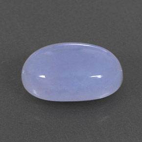 2.87カラットの天然ラベンダーブルーカルセドニー（11.4×7.5 mm・透明）
