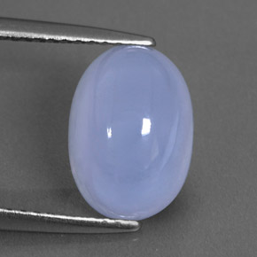 3.65カラットの天然ラベンダーブルーカルセドニー（11×7.9 mm・透明）