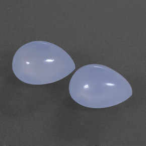 カラットの天然ラベンダーブルーカルセドニー（10.2×8.2 mm・透明）