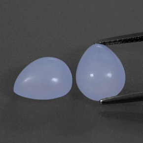 カラットの天然ラベンダーブルーカルセドニー（10×8.1 mm・透明）