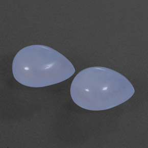 カラットの天然ラベンダーブルーカルセドニー（10×8.1 mm・透明）