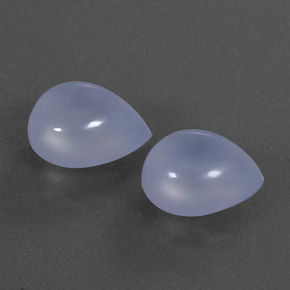 カラットの天然ラベンダーブルーカルセドニー（10.1×8 mm・透明）
