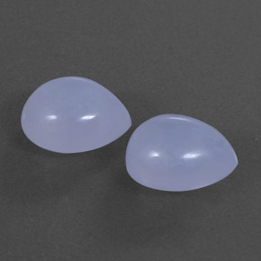 カラットの天然ラベンダーブルーカルセドニー（10.1×8.1 mm・透明）