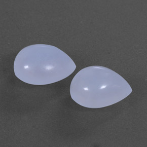 カラットの天然ラベンダーブルーカルセドニー（8.9×7.1 mm・透明）