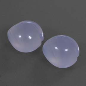 カラットの天然ラベンダーブルーカルセドニー（12.2×12 mm・透明）