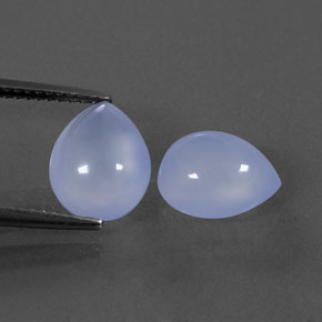 カラットの天然ラベンダーブルーカルセドニー（10×8.1 mm・透明）