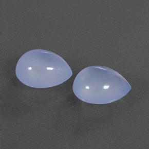 カラットの天然ラベンダーブルーカルセドニー（10×8.1 mm・透明）