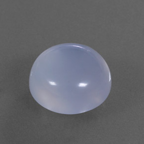 7.87カラットの天然ラベンダーブルーカルセドニー（12.27 mm・透明）