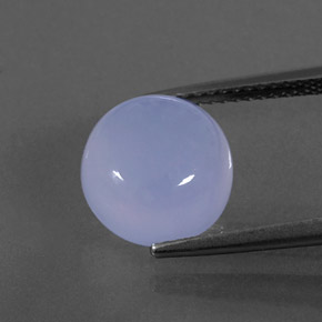 5.12カラットの天然ラベンダーブルーカルセドニー（10.19 mm・透明）