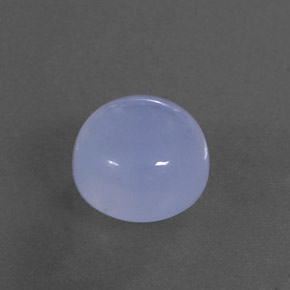 5.12カラットの天然ラベンダーブルーカルセドニー（10.19 mm・透明）