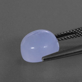 5.12カラットの天然ラベンダーブルーカルセドニー（10.19 mm・透明）
