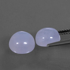 カラットの天然ラベンダーブルーカルセドニー（8.95 mm・透明）