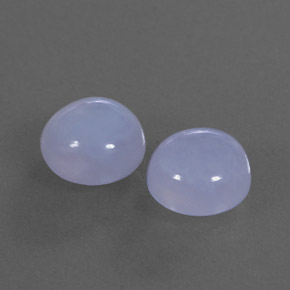 カラットの天然ラベンダーブルーカルセドニー（8.54 mm・透明）