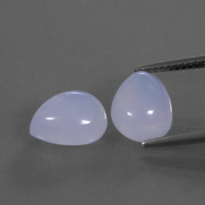カラットの天然ラベンダーブルーカルセドニー（10.2×8 mm・透明）
