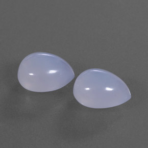 カラットの天然ラベンダーブルーカルセドニー（10.2×8 mm・透明）