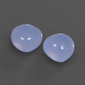 カラットの天然ラベンダーブルーカルセドニー（8.1×8 mm・透明）